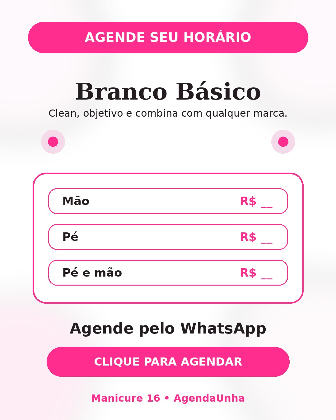Manicure 16 Branco Básico